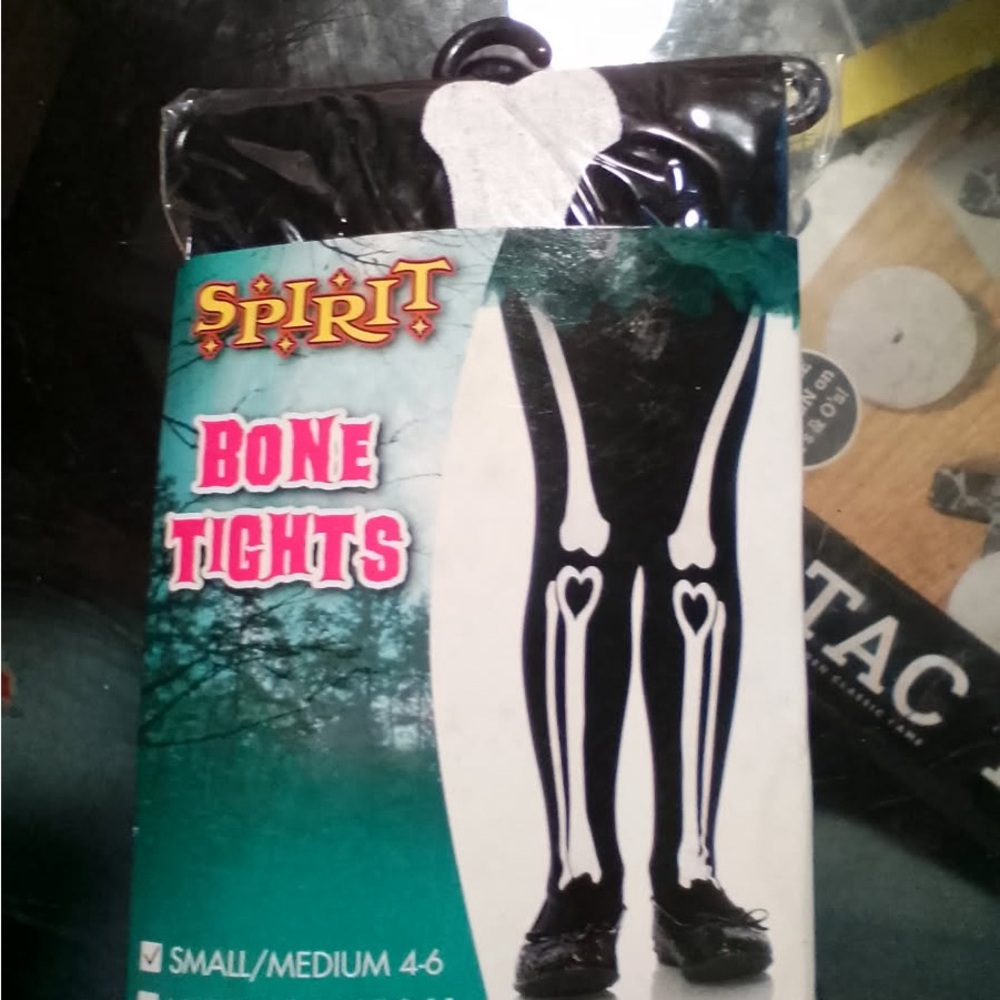 Spirit Kids Skeleton Leggings - Black and White